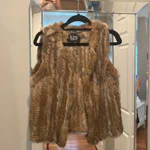 525 America Rabbit Fur Vest NWOT